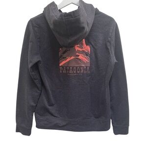 PATAGONIA Skyline Stencil Uprisal Full-Zip Hoody Charcoal Gray Size Large